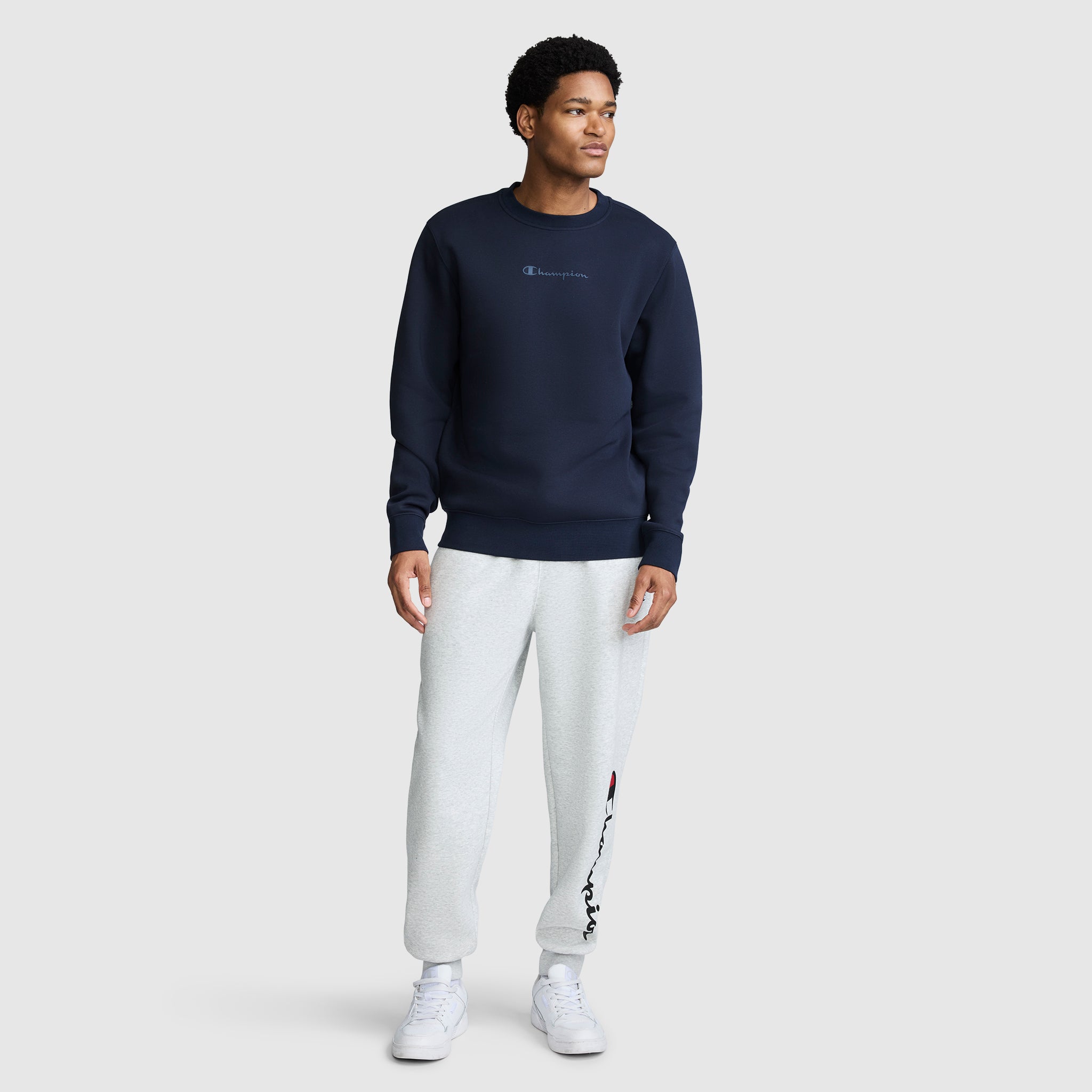 Powerblend Crewneck Sweatshirt. Tonal Script Logo - Image 5