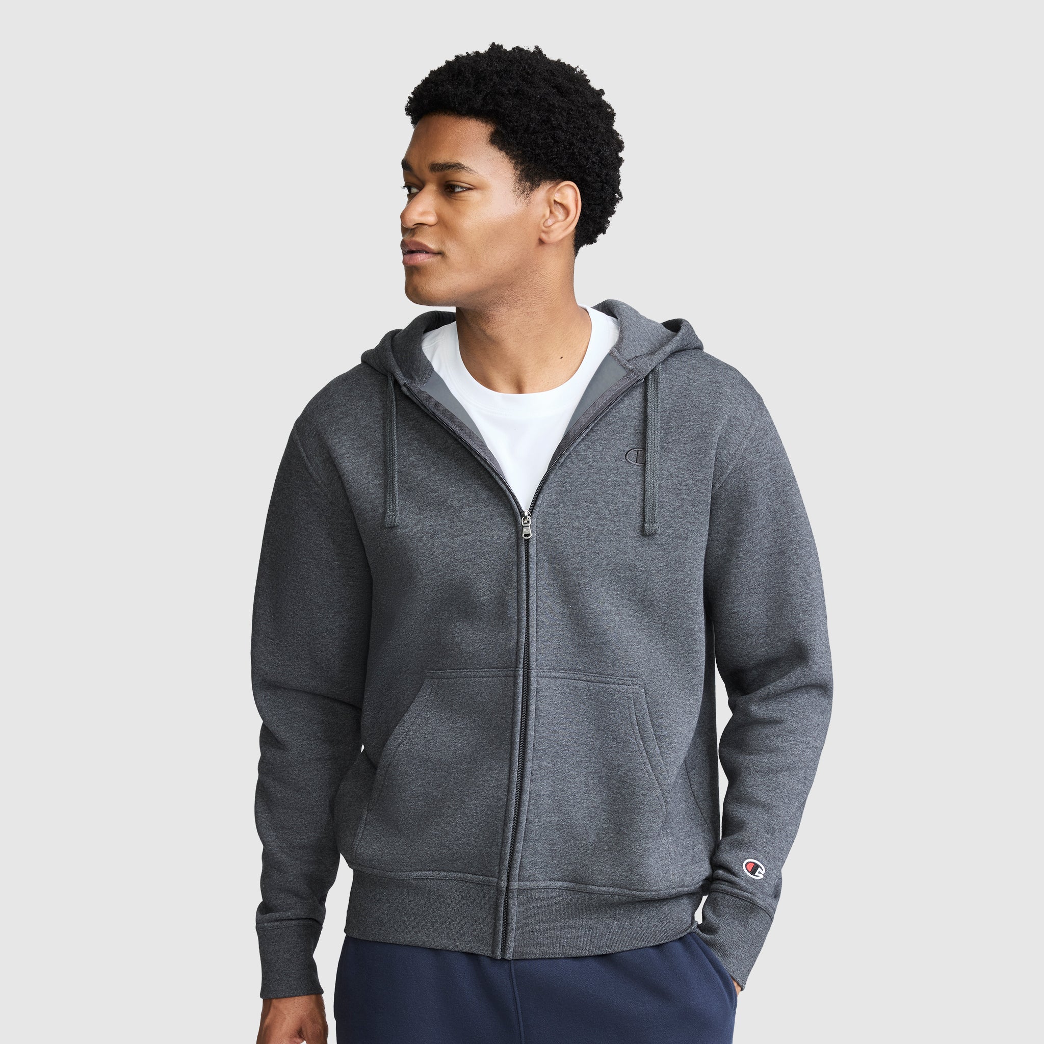 Powerblend Full-Zip Hoodie. C Logo