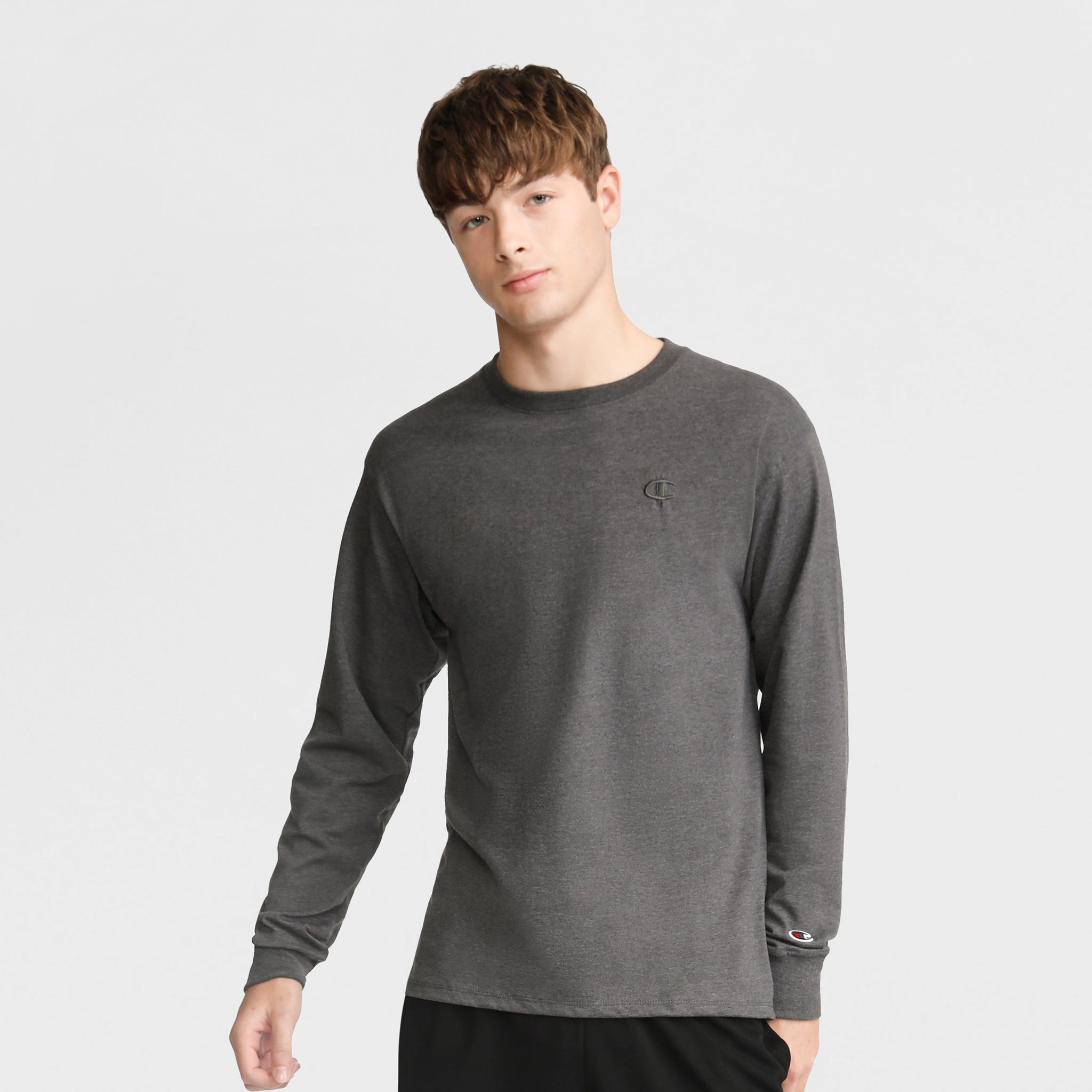 Classic Long Sleeve T-Shirt. Embroidered C Logo