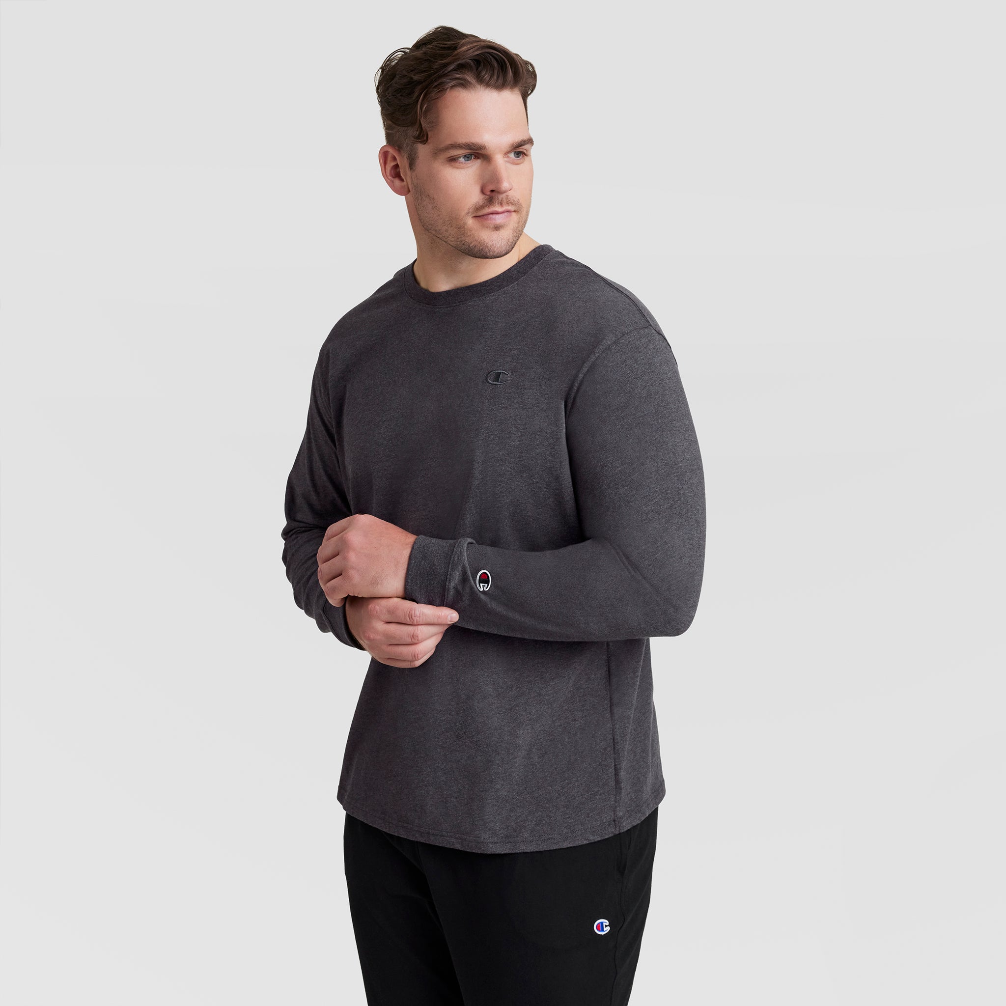 Classic Long Sleeve T-Shirt. Embroidered C Logo - Big & Tall - Image 2