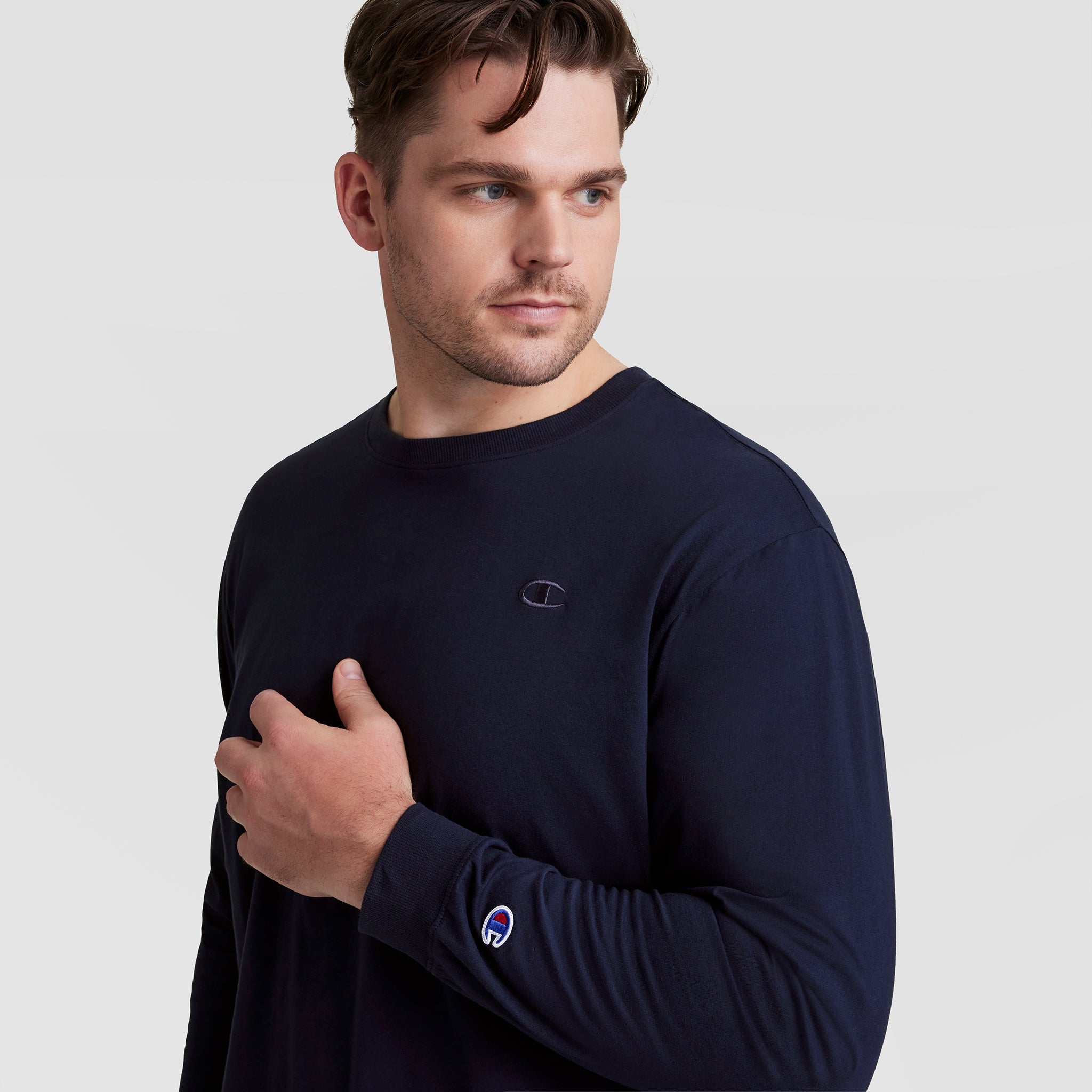 Classic Long Sleeve T-Shirt. Embroidered C Logo - Big & Tall - Image 4