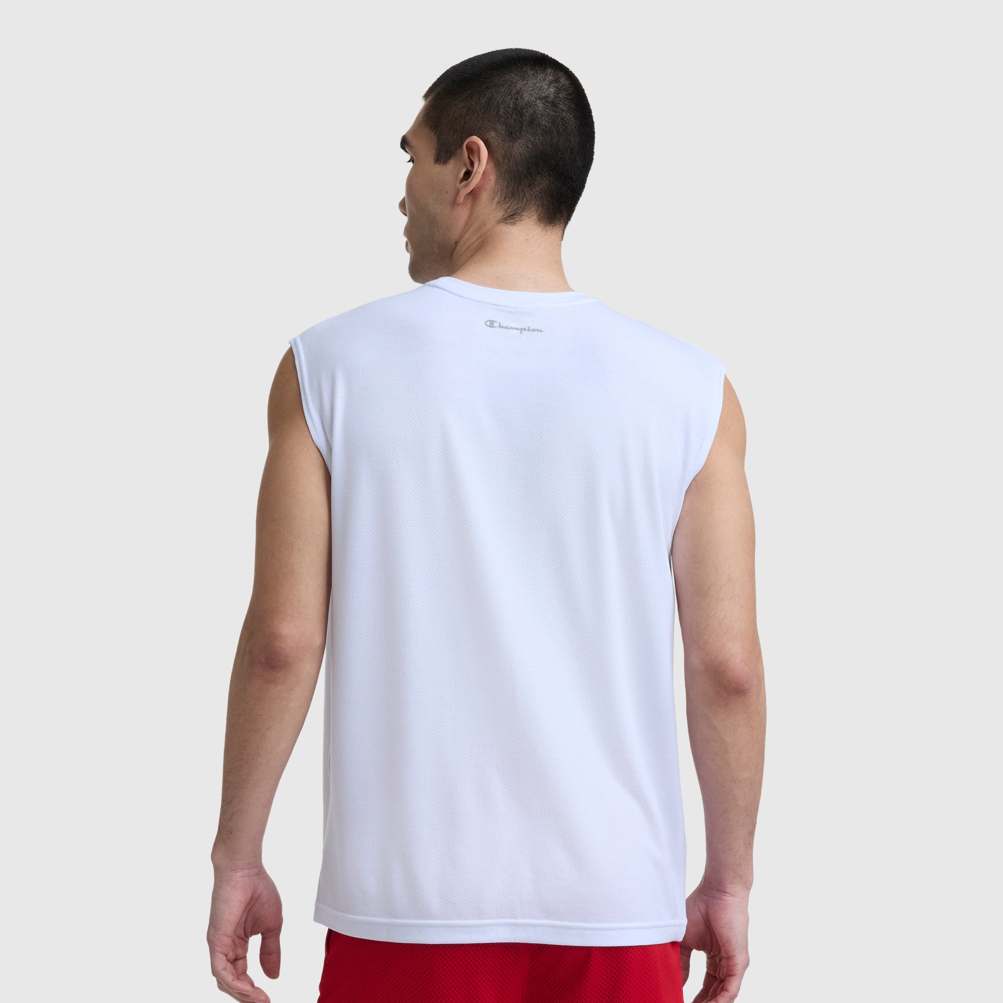 Sport Crewneck Muscle Tee. Script Logo - Image 2