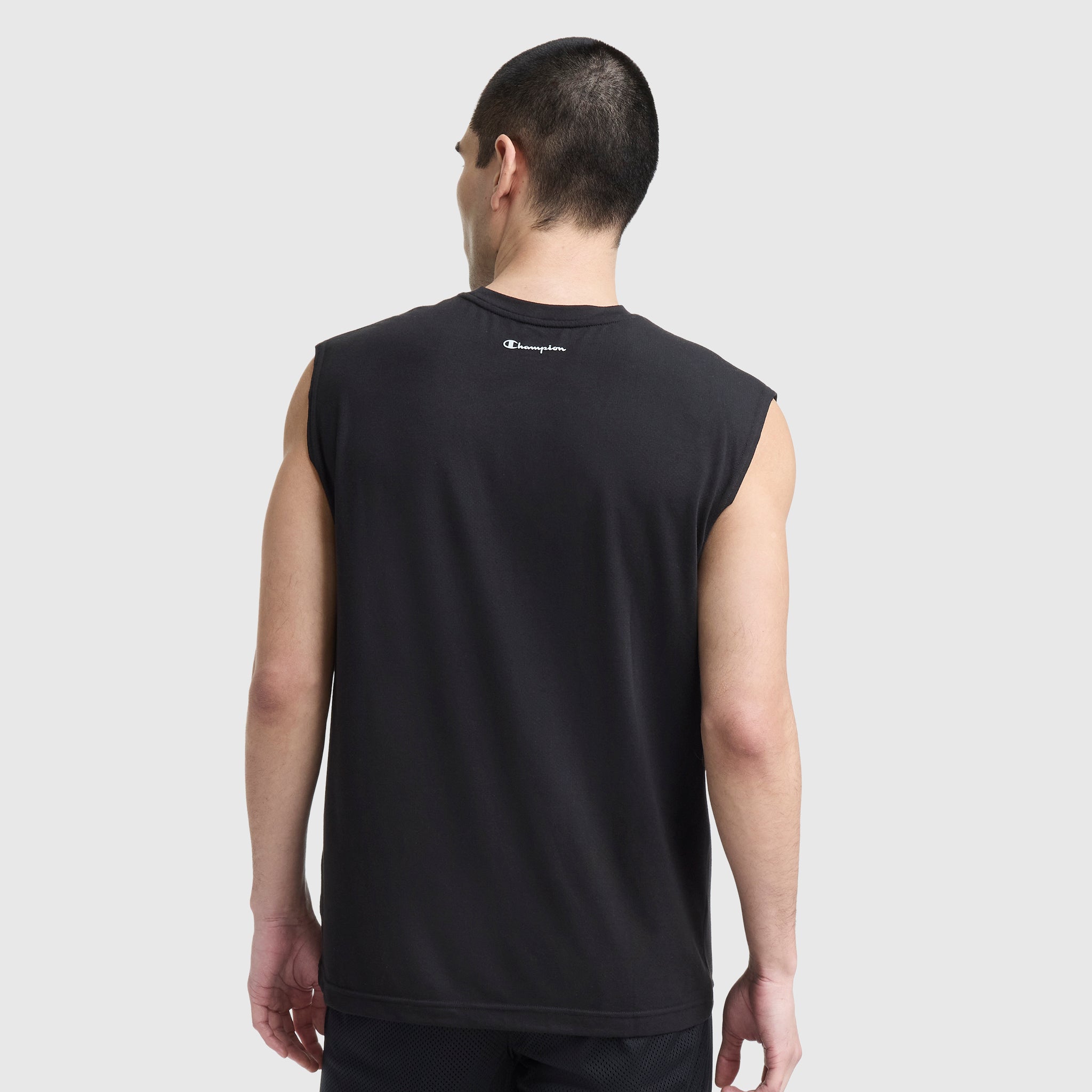 Sport Crewneck Muscle Tee. Script Logo - Image 2