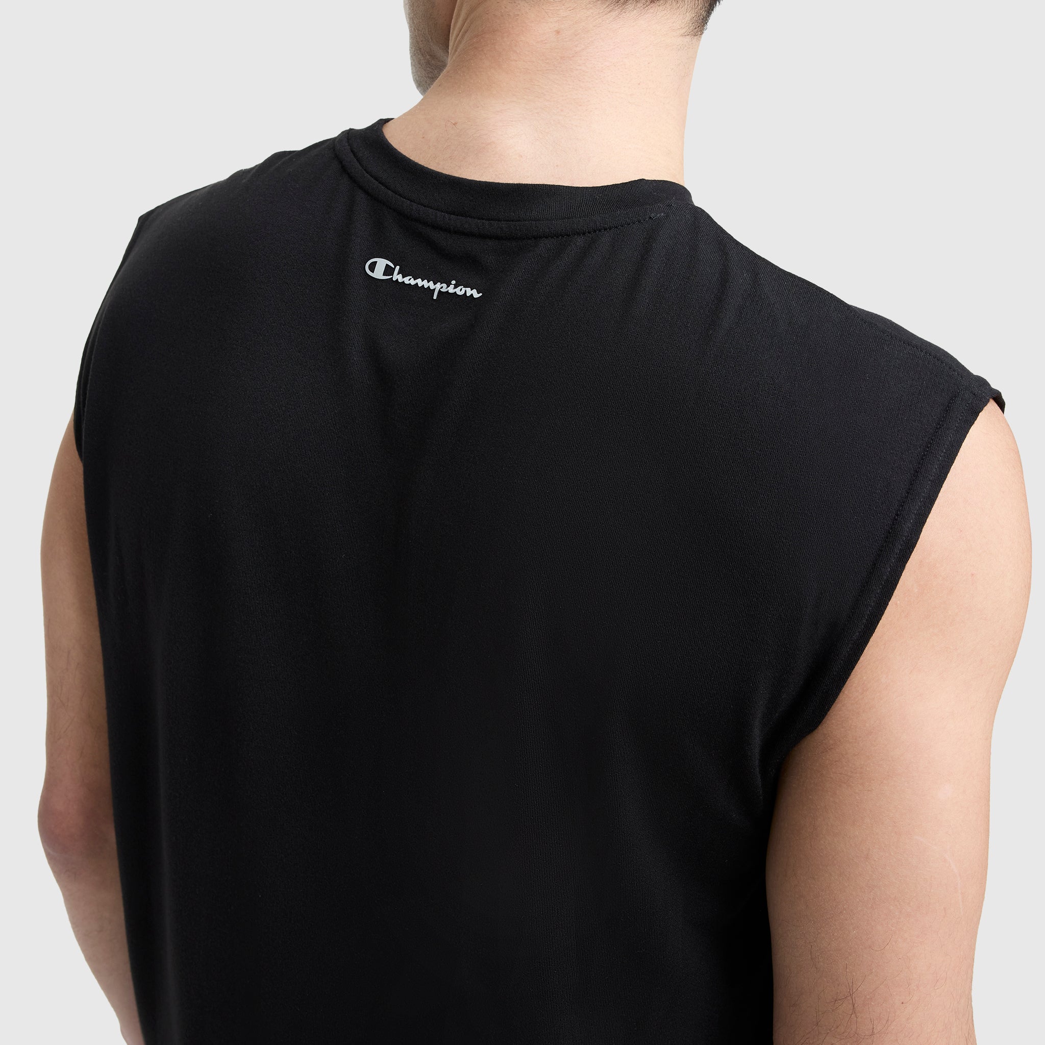 Sport Crewneck Muscle Tee. Script Logo - Image 3
