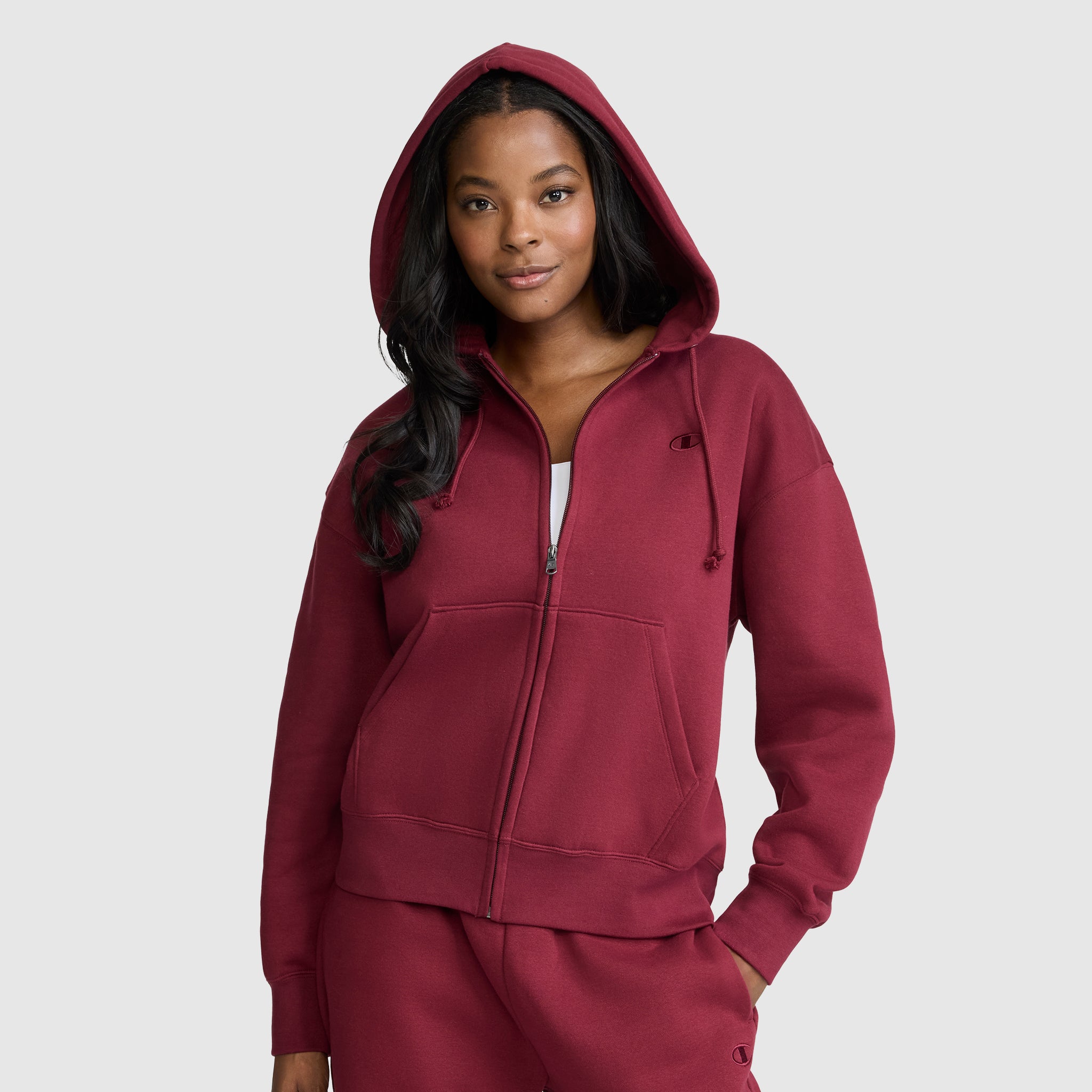 Powerblend Fleece Zip-Up Hoodie. C Logo - Image 2