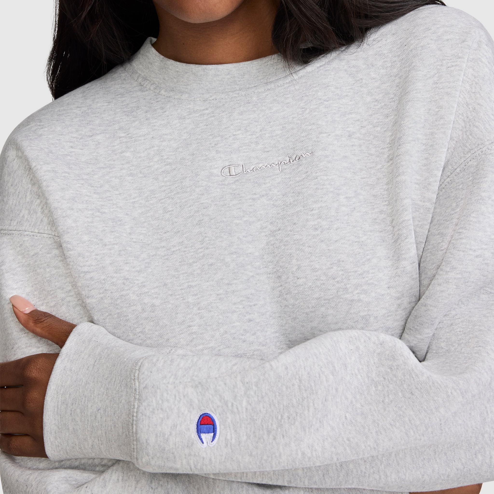 Powerblend Crewneck Sweatshirt. Embroidered Script Logo - Image 4