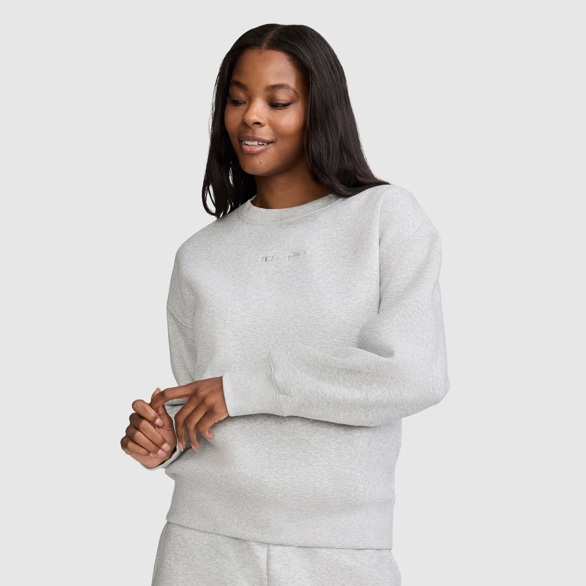 Powerblend Crewneck Sweatshirt. Embroidered Script Logo - Image 2